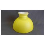 Vintage Yellow Cased-Glass Student Lamp Shade