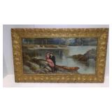 Detailed Wood Framed Vintage Victorian Art Print