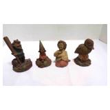4 Vintage Gnomes & Figurines Manufactured by