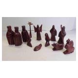 Vintage Hand-Carved African Wood Nativity Figures
