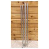 3 Long Adjustable Metal Poles/Rods & Few Screws