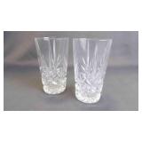 2 Vintage Brilliant-Cut Crystal Highball Glasses