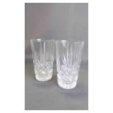 2 Vintage Brilliant-Cut Crystal Highball Glasses