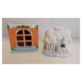 Vintage Noble Hall Holiday Porcelain Candle Holder