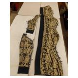 Luxury Black & Gold Window Valance Or Drape With