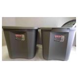 2 18 Gallon Storage Containers With Lids