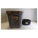 3 18 Gallon Storage Containers No Lids - 12