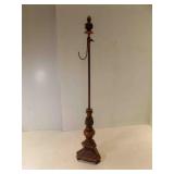 28" Vintage French Baroque Carved Wood Floor Lamp