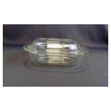 Vintage 8" Pyrex Clear Oval Refrigerator Bowl