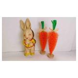 2 Carrot Shaped Dï¿½cor made of Brush X-Mas Trees &