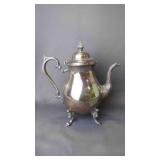 Vintage Silver-Plated Coffee Pot w/Lid & Handle