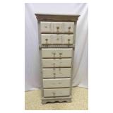 Distressed Grey Tall Chest/Dresser w/Knobs