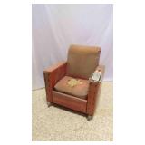 Antique Childs Rocking Recliner Chair "Damaged"