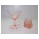 Vintage Pink Depression Glass Stemware Piece