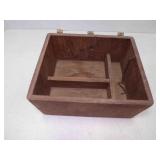 OLD Divided Wood Box - Hinges - NO LID