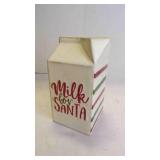 "Mud Pie" Ceramic Christmas Milk Carton Container