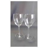 2 Vintage Twisted/Spiral Stem Clear Wine Goblets