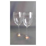 3 Beautiful Vintage Fine Crystal Stemware Glasses