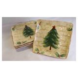 5 Christmas Tree Holiday Salad Plates