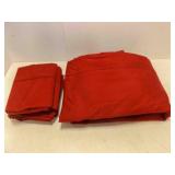 Red Egyptian Cotton King Size Set Of Sheets