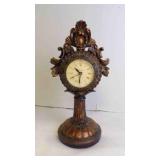 Vintage Molded Polyresin Detailed Sculpted Clock