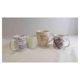 Four Souvenir & Novelty Ceramic Mugs