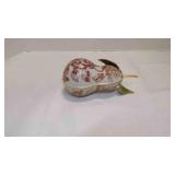 Vintage Chinese Cloisonne Enamel Figural Pear Box