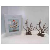 2 Hallmark Metal Display Trees - NO BIRDS