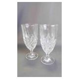 2 Vintage Beverage/Iced Tea Crystal Glass Goblets