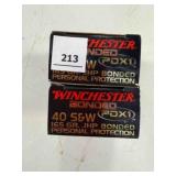 Winchester .40 S&W ammo; 165gr; JHP; 40 ct.