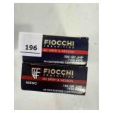 Fiocchi .40 S&W ammo; 165gr; JHP; 100 ct.