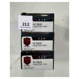 Hornady .40 S&W ammo; 155gr; TAP; 60 ct.