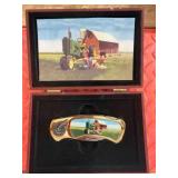 John Deere pocket knife in wood box
