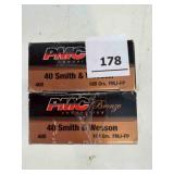 PMC .40 S&W ammo; 165gr,FMJ-FP- 100 ct.