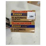 Winchester 45 auto; 230gr; SXT; 100 ct.