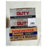 Hornady .40 S&W ammo; Critical Duty; 175gr