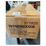 Winchester .17 win Super Mag; 20gr; 500 ct.