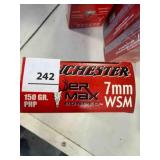 Winchester 7mm WSM ammo; 150gr; 20 ct.