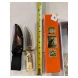 Bone handle hunting knife new (marbles)