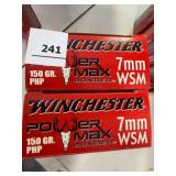 Winchester 7mm WSM ammo; 150gr; 40 ct.