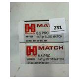Hornady Match 6.5 PRC ammo; 147gr; 40 ct.