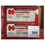 Hornady 338 RCM ammo; 185gr GMX; 40 ct.