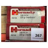 Hornady 338 RCM ammo; 185gr GMX; 40 ct.