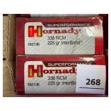 Hornady 338 RCM ammo; 185gr GMX; 40 ct.