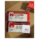 Hornady 338 RCM ammo; 185gr GMX; 40 ct.