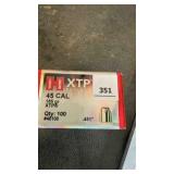 Hornady 45 cal bullets; 185gr; 100 ct.