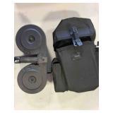 AR-15 100 Rd drum magazine, nylon bag, oil
