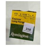 Remington .410 ga; #4 shot; 3"; 50 ct.