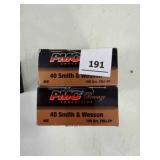 PMC .40 S&W ammo; 180gr; FMJ-FP; 100 ct.