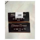 Blazer 40 S&W ammo; 165gr; FMJ; 100 ct.
